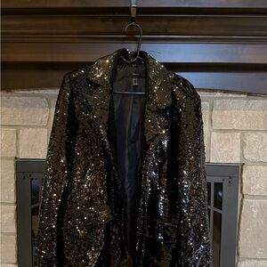 Forever21 Sequin Black Blazer